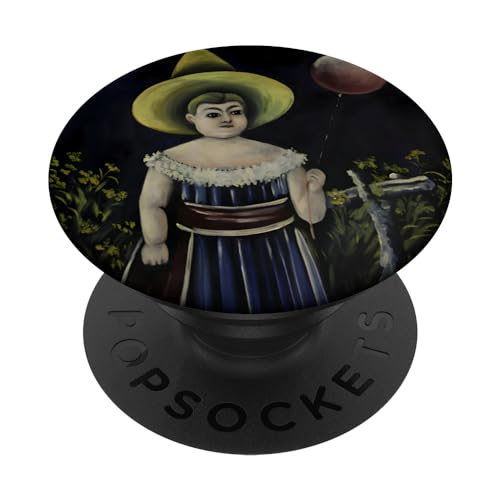 Mädchen mit Ball von Niko Pirosmani PopSockets Klebender PopGrip von RelaxArtWorld