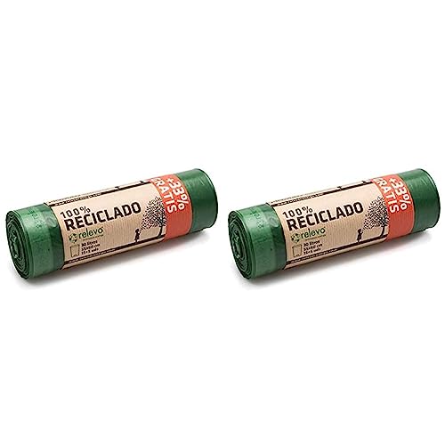 Relevo 20 Stück Müllbeutel 30L - 100% Recycelt Mülltüten (Packung mit 2) von Relevo