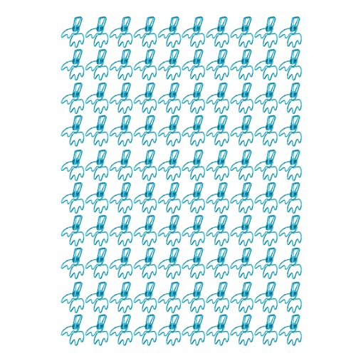 100 Pcs Metal Fastener Clips | Hollow Crown Design for Office Documents/Certificates/Tickets | Strong Clamping Force & Sturdy Metal | Ideal Present for Youngsters & Friends (Blue) von Reliant Jazzy