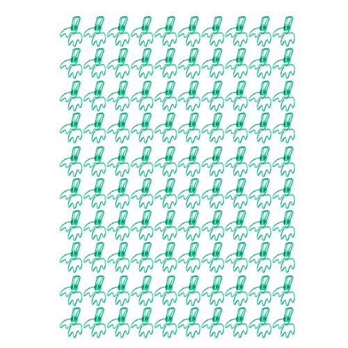 100 Pcs Metal Fastener Clips | Hollow Crown Design for Office Documents/Certificates/Tickets | Strong Clamping Force & Sturdy Metal | Ideal Present for Youngsters & Friends (Green) von Reliant Jazzy