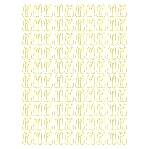 100PCS Animal Head Paper Clips | Metal Memo Clips for Office/Home/School | Secure Document Organizer | Long - lasting & Colorfast (Yellow) von Reliant Jazzy