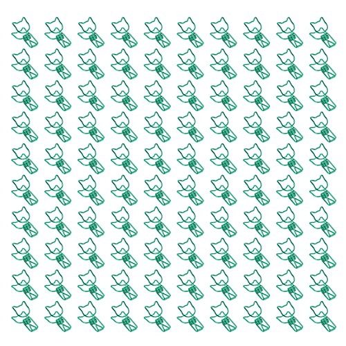 100Pcs Kitten Fastener Clips | Cute Animal Style Strong Clamping | Hollow Out Cat Clips for Notes/Papers/Clothes | Sturdy Metal (Green) von Reliant Jazzy