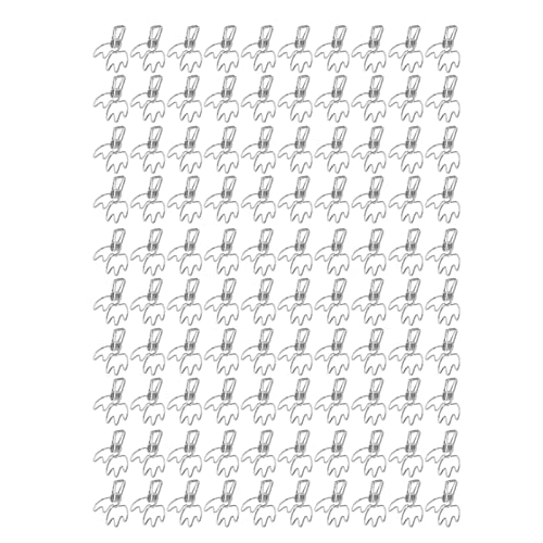 100Pcs Metal Document Clips | Hollow Crown Design for Easy Reading | Strong Clamping Force Paper Clips for Office/School/Home | Sturdy Iron Material, 100 Count (Silver) von Reliant Jazzy