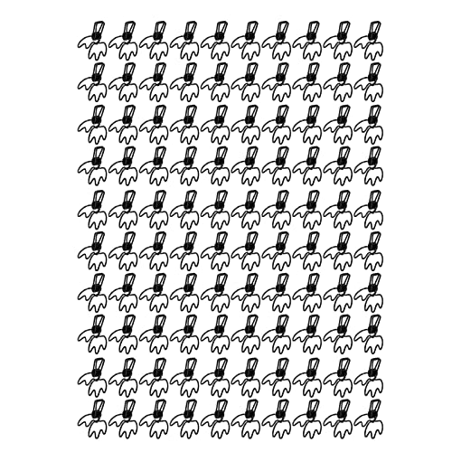 100pcs Crown Shape Fastener Clips | Hollowed Metal Paper Clips for Office/School/Home | Cute Cartoon Design with Strong Clamping Force (Black) von Reliant Jazzy