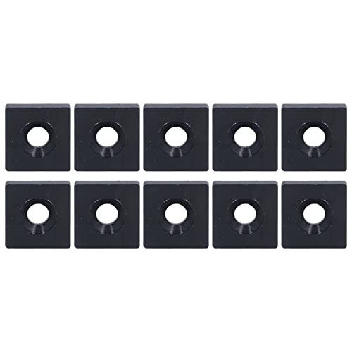10Pcs Aluminum Alloy Profile End Caps | Single Hole Cover Plate for CNC Equipment / 3D Printers/Robotics | Anodized Finish, Screw Fixing Design (Black) von Reliant Jazzy