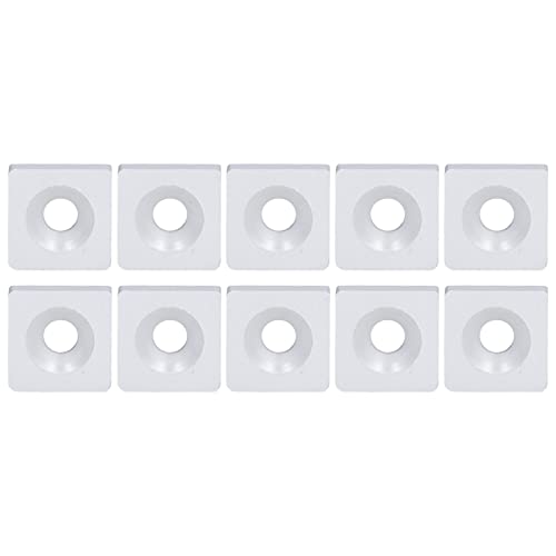 10Pcs Aluminum Alloy Profile End Caps | Single Hole Cover Plate for CNC Equipment / 3D Printers/Robotics | Anodized Finish, Screw Fixing Design (Silver) von Reliant Jazzy