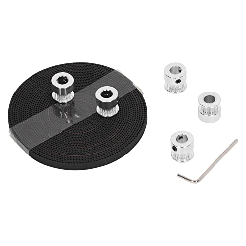5PCS 20 Teeth Timing Wheels & Open Synchronous Belt | 3D Printer Accessories Kit with Wrench | Aluminum Alloy Wheels for CNC/Milling/Drilling Machines | 6MM Width, 5M Length 5PCS 20 Teeth Timing Wheels & Open Synchronous Belt | 3D Printer Accessories Kit with Wrench | Aluminum Alloy Wheels for CNC/Milling/Drilling Machines | 6MM Width, 5M Length von Reliant Jazzy
