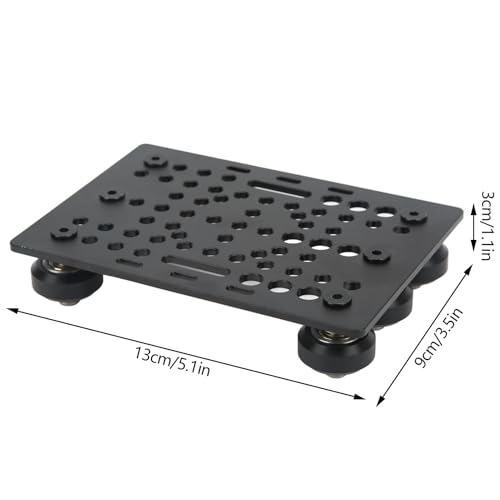 Aluminum Gantry Plate | Black Anodized Coating for 3D Printers/CNC Machines | 0.8 to 3.1in Extruded Coating | Sturdy Replacement for Mini V Board (Black Pulley) von Reliant Jazzy