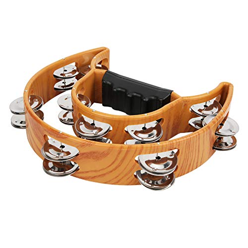 Double Row Handbell Tambourine with 20 Metal Jingles | Ergonomic Grip Percussion Instrument for Young Users & Adults | Band & Classroom Use | Sturdy Plastic & Metal Construction Double Row Handbell Tambourine with 20 Metal Jingles | Ergonomic Grip Percussion Instrument for Young Users & Adults | Band & Classroom Use | Sturdy Plastic & Metal Construction von Reliant Jazzy