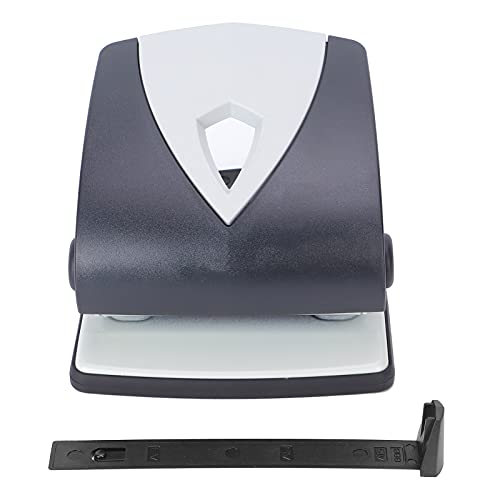 Einstellbarer Lochpunsch für Papier | 30 Blätter Kapazität / 80 -mm -Abstand | Kompakte Plastikstanzmaschine für Büro/Schule/Handwerk | 6 mm Löcher mit Aufbewahrungsfach (Black) von Reliant Jazzy