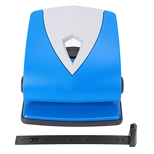 Einstellbarer Lochpunsch für Papier | 30 Blätter Kapazität / 80 -mm -Abstand | Kompakte Plastikstanzmaschine für Büro/Schule/Handwerk | 6 mm Löcher mit Aufbewahrungsfach (Blue) von Reliant Jazzy