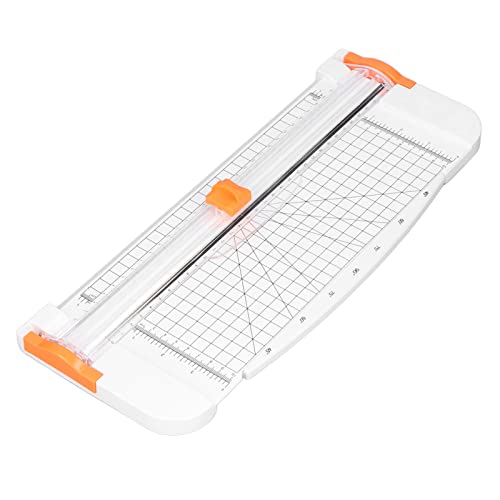 Papierschneider für Standardpapier | Multi -Winkel -Schneiden und Klappherrscher | Kohlenstoffstahlkomponente für Papier/Telefonfilm/Kunststoff | 15 -Zoll -Handbuchschneider (White) von Reliant Jazzy