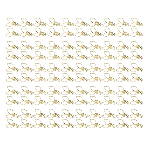 Peach Document Clips 100pcs | Cute Cartoon Hollow Design | Strong Clamping Force for Office/School/Home | Sturdy Metal Paper Clips | Ideal Present for Youngsters & Friends (Gold) von Reliant Jazzy