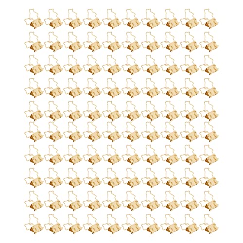 Penguin Document Clips 100Pcs | Hollow Design & Sturdy Metal | Small Paper Clips for Office/School/Home | Secure Clamping Force (Gold) von Reliant Jazzy