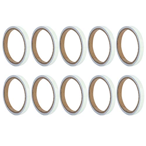 Reliant Jazzy 10pcs Luminous Tape | Kleberleuchtungsaufkleber für Nachtsichtbarkeit/Bühnenmarkierung/Wohnkultur | Schutz und erweiterter Glühen | 12 Stunden ununterbrochen Glanz (1cmx3m) von Reliant Jazzy