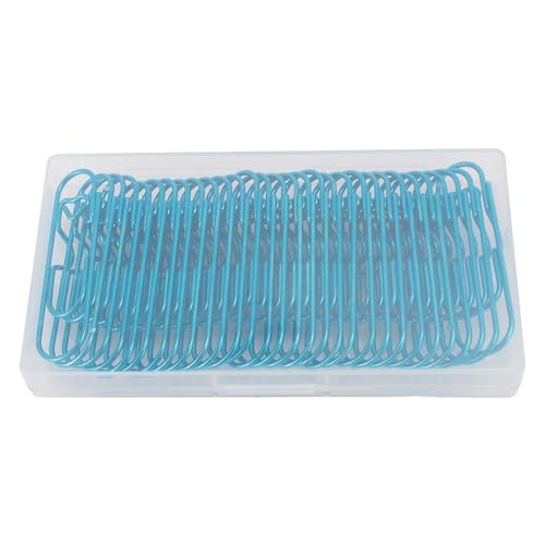 Stainless Steel Pen Clips | 30PCS Multipurpose Metal Clips for Notebooks/Diaries/Planners | Rustproof Pen Holder & Bookmark with Storage Case (Blue) von Reliant Jazzy