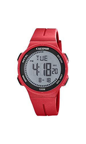 Calypso Uhr Für Herren K5803/1 Color Splash Multi Silikon Case RotSilikon Band von Relojes Calypso