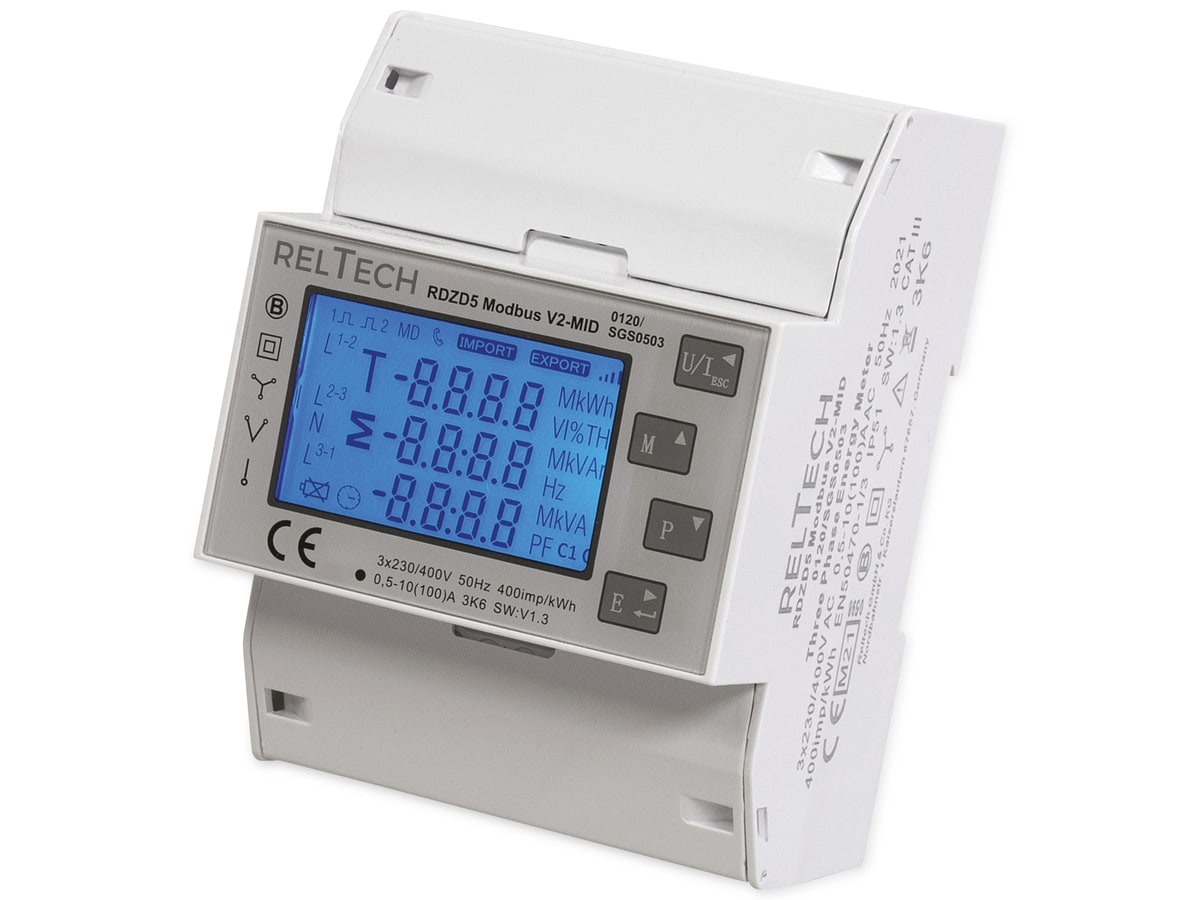 RELTECH Drehstomzähler RDZD5-MID, 100A, MODbus RELTECH Drehstomzähler RDZD5-MID, 100A, MODbus von Reltech