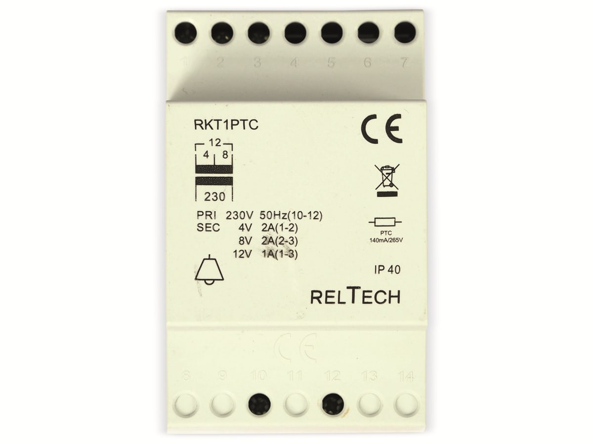 RELTECH Klingeltransformator RKT1PTC von Reltech