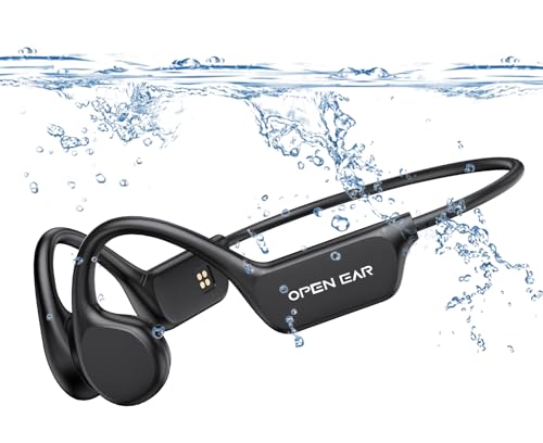 Relxhome Schwimmen Kopfhörer, Knochenschall Kopfhörer Eingebaute 32GB Speicher, MP3 Sport Kopfhörer Bluetooth 5.3, IPX8 Wasserdicht, 10 Stunden Spielzeit, Open Ear Kopfhörer für Schwimmen Laufen von Relxhome