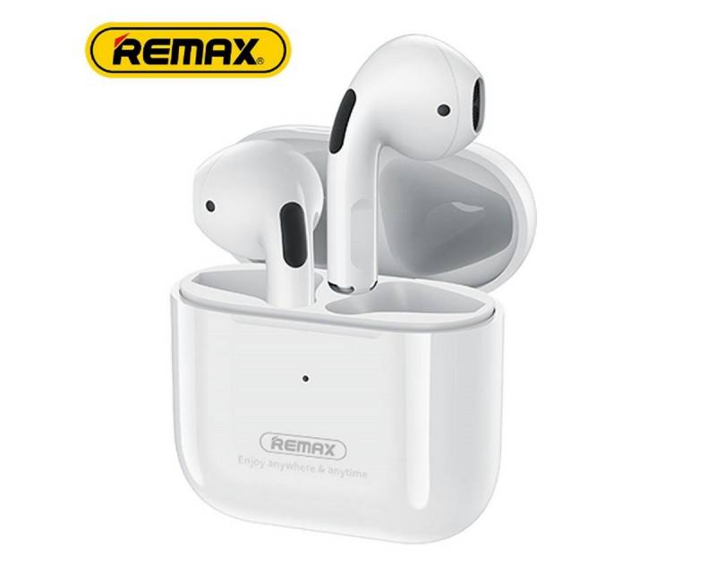 Remax TWS-10i 5.0 Kopfhörer True Wireless mit Ladecase für Smartphone (Weiß) Bluetooth-Kopfhörer (Wireless, True Wireless, TWS, bluetooth, wasserdicht, Aktive Geräuschunterdrückung) von Remax