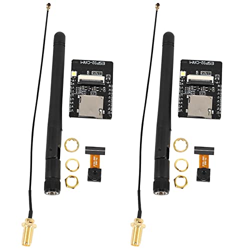Remingtape 2X ESP32-CAM ESP32-S WiFi Bluetooth-Karte OV2640 2MP Wireless-Kameramodul TF-Kartensteckplatz mit 2.4G SMA-Antenne für von Remingtape