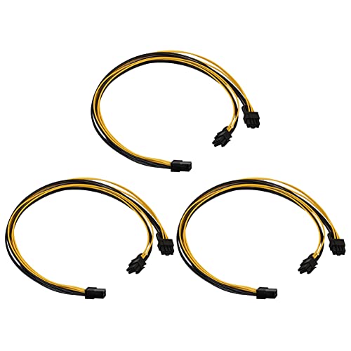 Remingtape 3X PCI-E PCI Express 6Pin Buchse zu Dual Dual 2-Port 8Pin (6 + 2Pin) Stecker F/M Adapter GPU Grafikkarte Netzkabel von Remingtape