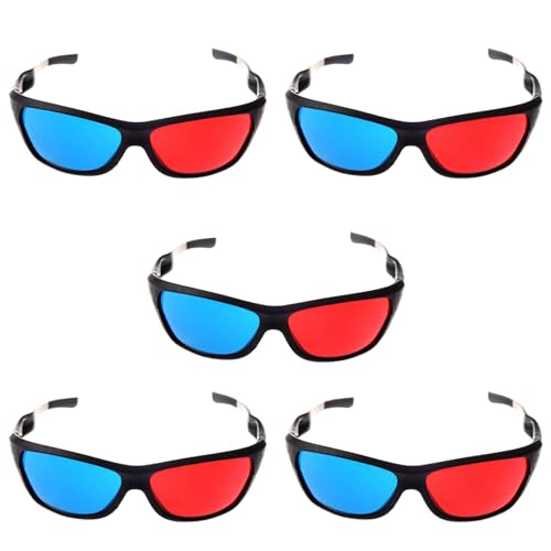 Remingtape 5X Rot und Blau/Blaugruen Anaglyph Einfacher Stil 3D-Brille Fuer 3D Film Spiel (Extra Upgrade-Stil) von Remingtape