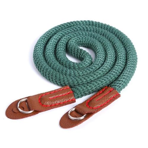 Remingtape Künstlerischer Einfacher Spiegelloser Kamerarucksack Aus Baumwolle, Spiegellose Kamera, Rundes Loch, Kameragurt, Langlebig, Grün von Remingtape