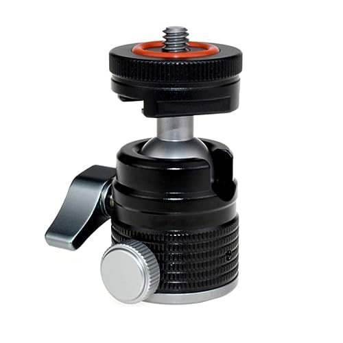 Remingtape Mini-Kugelkopf Stativkopf mit Universellen 3/8-Schraubgewinden für DSLR-Kameras, Blitzgeräte, Einbeinstative und Fülllicht. Einfache Installation. von Remingtape