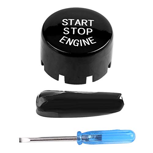 x5 f15 start stop knopf abdeckung + Druckknopf Startknopf Stopknopf Auto Motor Einknopf Startknopf für F30 G/F Disk Bottom mit Start Stop(Schwarz) von Reminnbor