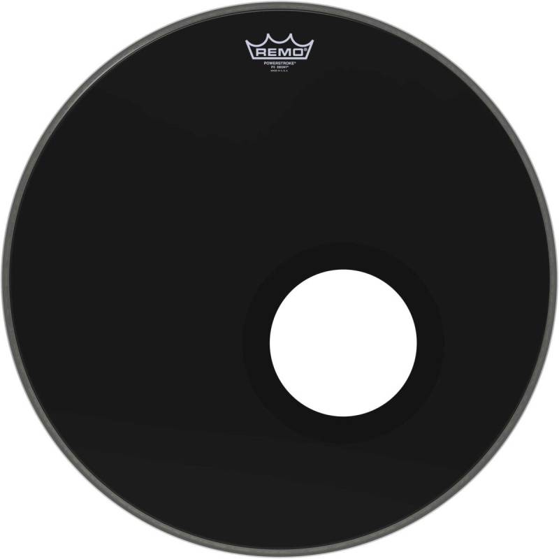Remo P3-1020-ES-DM Powerstroke P3 Ebony Resonant Drumhead, 20-inch von Remo