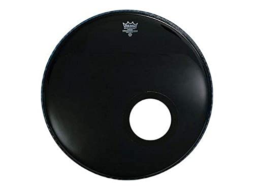 Remo Powerstroke 3 Ebony Resonant with 5in Dynamo Ring Installed, 20" P3-1020-ES-DM von Remo