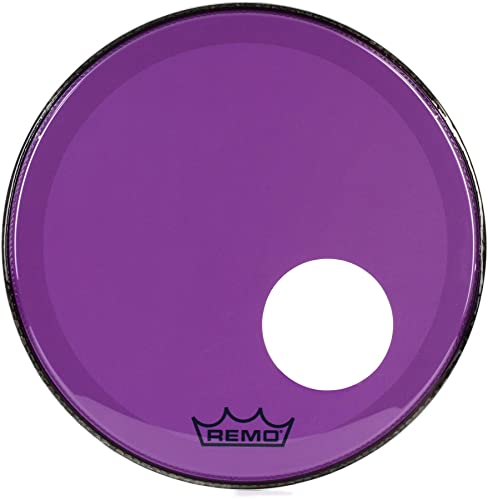 Remo Schlagzeugfell Colortone Powerstroke 3 clear ported 18" P3-1318-CT-PUOH purple von Remo