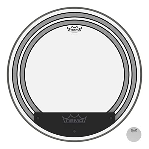 "Remo Schlagzeugfell Powersonic transparent Bassdrum 20"drumhead clear " PW-1320-00", farblos von Remo