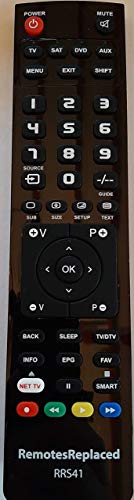 RemotesReplaced Ersatzfernbedienung kompatibel mit Jvc RM-C1811H[TV/DVD] von RemotesReplaced