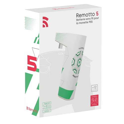 Remotto Battery Edition FC24 – kabelloses PS5-Controller-Ladegerät – tragbarer Akku für DualSense Spielen während des Ladevorgangs – Lange Akkulaufzeit + 12 Stunden Akkulaufzeit – PS5-Zubehör Remotto Battery Edition FC24 – kabelloses PS5-Controller-Ladegerät – tragbarer Akku für DualSense Spielen während des Ladevorgangs – Lange Akkulaufzeit + 12 Stunden Akkulaufzeit – PS5-Zubehör von Remotto