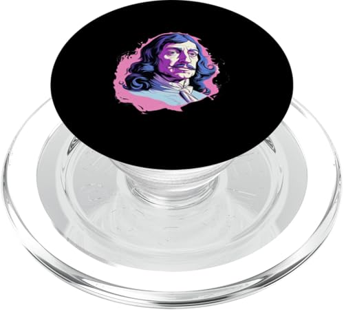 Ren Descartes Vaporwave PopSockets PopGrip für MagSafe von Ren Descartes Art Style Designs For Philosophers