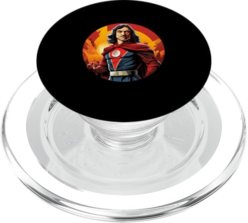 Ren Descartes als Superheld PopSockets PopGrip für MagSafe Ren Descartes als Superheld PopSockets PopGrip für MagSafe von Ren Descartes Art Style Designs For Philosophers