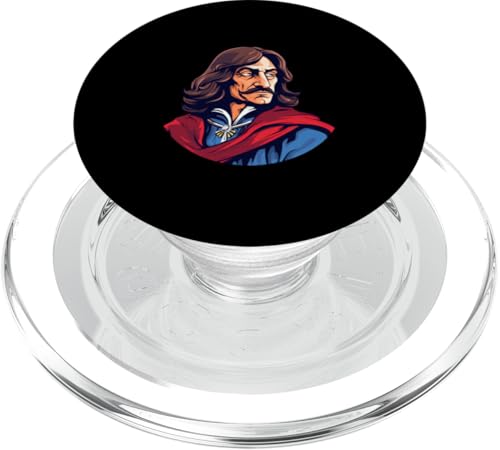 Ren Descartes als Superheld PopSockets PopGrip für MagSafe Ren Descartes als Superheld PopSockets PopGrip für MagSafe von Ren Descartes Art Style Designs For Philosophers