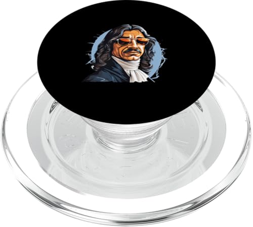 Ren Descartes mit Sonnenbrille PopSockets PopGrip für MagSafe Ren Descartes mit Sonnenbrille PopSockets PopGrip für MagSafe von Ren Descartes Art Style Designs For Philosophers