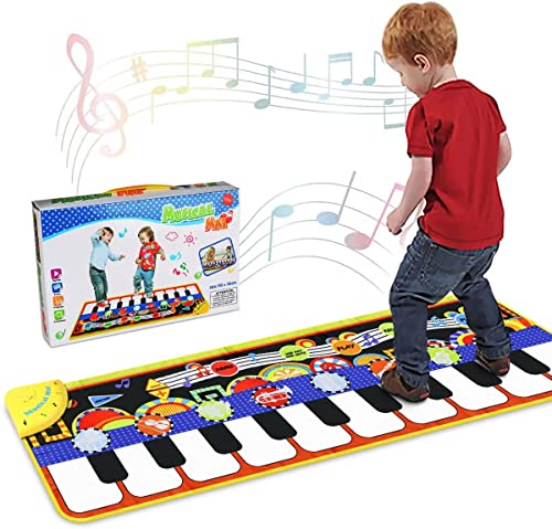 Piano Matte, Tanzmatten Klaviermatte Musikmatte Kinder, 5 Modi 8 Instrumente Sounds Spielzeug Musik Matte, Keyboard Matten Spielteppich Baby Tanzmatte fur Kinder 110x36cm Piano Matte, Tanzmatten Klaviermatte Musikmatte Kinder, 5 Modi 8 Instrumente Sounds Spielzeug Musik Matte, Keyboard Matten Spielteppich Baby Tanzmatte fur Kinder 110x36cm von RenFox