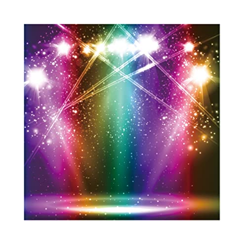 Renaiss 1,5x1,5m Bunte Spotlight Bühne Fotografie Hintergrund - Glänzend Disco Thema Musik Geburtstagsfeier Dekorationen Banner - Vintage Nachtclub Wandbehang Vinyl Foto Requisiten Renaiss 1,5x1,5m Bunte Spotlight Bühne Fotografie Hintergrund - Glänzend Disco Thema Musik Geburtstagsfeier Dekorationen Banner - Vintage Nachtclub Wandbehang Vinyl Foto Requisiten von Renaiss