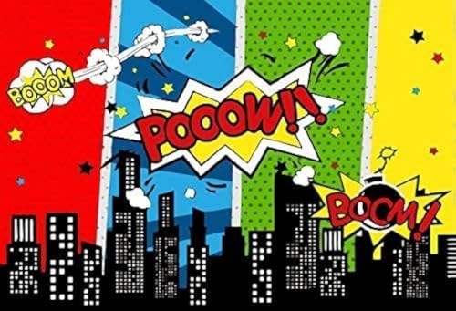Renaiss 1.5x1m Comic City Super Hero Hintergrund Cartoon Humor Abstrakte Superhelden Fotografie Hintergrund für Jungen Kind Geburtstag Party Banner Vinyl Foto Video Shoot Studio Requisiten Renaiss 1.5x1m Comic City Super Hero Hintergrund Cartoon Humor Abstrakte Superhelden Fotografie Hintergrund für Jungen Kind Geburtstag Party Banner Vinyl Foto Video Shoot Studio Requisiten von Renaiss