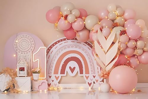 Renaiss 2.5x1.8m Mädchen 1. Geburtstag Fotografie Kulisse Bohemian Pink Balloons Rainbow Cake Smash Hintergrund Kinder Party Dessert Tisch Banner Vinyl Fotostudio Requisiten Renaiss 2.5x1.8m Mädchen 1. Geburtstag Fotografie Kulisse Bohemian Pink Balloons Rainbow Cake Smash Hintergrund Kinder Party Dessert Tisch Banner Vinyl Fotostudio Requisiten von Renaiss