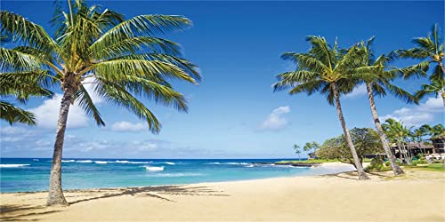 Renaiss 3.6x1.8m Sommer Strand Hintergrund Tropischer Ozean Sandstrand Palmen Fotografie Hintergrund Kinder Erwachsene Urlaub Reisen Flitterwochen Vinyl Photo Booth Shoot Studio Requisiten von Renaiss