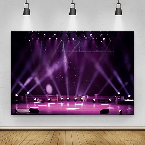 Renaiss 3x2.5m Musik Konzert Bühne Scheinwerfer Kulisse Musik Live Show Fotografie Hintergrund Geburtstag Party Dekor Kinder Erwachsene Portrait Foto Video Studio Requisiten Vinyl von Renaiss