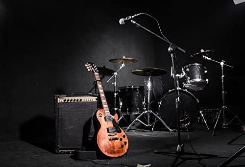 Renaiss 3x2m Band Hintergrund für Fotografie Gitarre Trommel Modern Rock Musik Konzert Hintergrund Erwachsene Portrait Shooting Vinyl Wallpaper Party Banner Foto Video Studio Requisiten von Renaiss