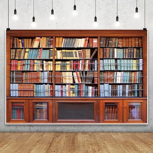 Renaiss 3x2m Bücherregal Fotohintergrund Schulbibliothek Bücherregal Fotografie Hintergrund Studierzimmer Buchladen Student Portraits Shooting Vinyl Foto Video Studio Requisiten von Renaiss