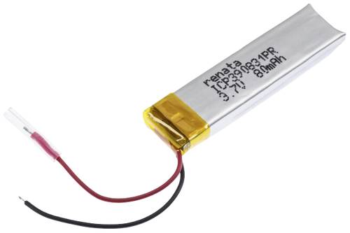 Renata ICP390831PR Spezial-Akku Prismatisch Kabel LiPo 3.7V 85 mAh von Renata